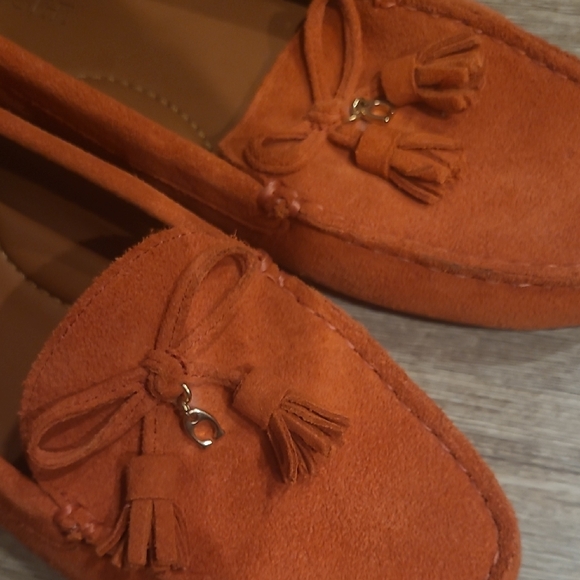 Coach Women's Vibrant Orange Moccasins - Picture 4 of 5